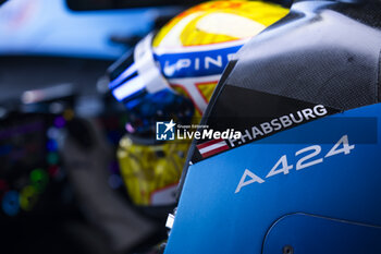 2024-04-18 - HABSBURG Ferdinand name on 35 MILESI Charles (fra), GOUNON Jules (fra), CHATIN Paul-Loup (fra), Alpine Endurance Team #35, Alpine A424, Hypercar, action during the 2024 6 Hours of Imola, 2nd round of the 2024 FIA World Endurance Championship, from April 18 to 21, 2024 on the Autodromo Internazionale Enzo e Dino Ferrari in Imola - FIA WEC - 6 HOURS OF IMOLA 2024 - ENDURANCE - MOTORS