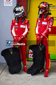 2024-04-18 - PIER GUIDI Alessandro (ita), Ferrari AF Corse, Ferrari 499P, GIOVINAZZI Antonio (ita), Ferrari AF Corse, Ferrari 499P, portrait during the 2024 6 Hours of Imola, 2nd round of the 2024 FIA World Endurance Championship, from April 18 to 21, 2024 on the Autodromo Internazionale Enzo e Dino Ferrari in Imola - FIA WEC - 6 HOURS OF IMOLA 2024 - ENDURANCE - MOTORS