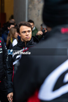 2024-04-18 - DE VRIES Nyck (nld), Toyota Gazoo Racing, Toyota GR010 - Hybrid, portrait, parade Imola city center during the 2024 6 Hours of Imola, 2nd round of the 2024 FIA World Endurance Championship, from April 18 to 21, 2024 on the Autodromo Internazionale Enzo e Dino Ferrari in Imola, Qatar - FIA WEC - 6 HOURS OF IMOLA 2024 - ENDURANCE - MOTORS