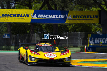 2024-04-19 - 83 KUBICA Robert (pol), SHWARTZMAN Robert (isr), YE Yifei (chn), AF Corse, Ferrari 499P #83, Hypercar, action during the 2024 6 Hours of Imola, 2nd round of the 2024 FIA World Endurance Championship, from April 18 to 21, 2024 on the Autodromo Internazionale Enzo e Dino Ferrari in Imola - FIA WEC - 6 HOURS OF IMOLA 2024 - ENDURANCE - MOTORS