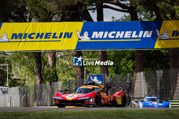2024-04-19 - 50 FUOCO Antonio (ita), MOLINA Miguel (spa), NIELSEN Nicklas (dnk), Ferrari AF Corse, Ferrari 499P #50, Hypercar, action during the 2024 6 Hours of Imola, 2nd round of the 2024 FIA World Endurance Championship, from April 18 to 21, 2024 on the Autodromo Internazionale Enzo e Dino Ferrari in Imola, Qatar - FIA WEC - 6 HOURS OF IMOLA 2024 - ENDURANCE - MOTORS