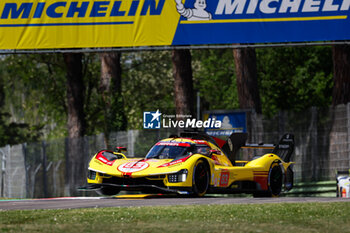 2024-04-19 - 83 KUBICA Robert (pol), SHWARTZMAN Robert (isr), YE Yifei (chn), AF Corse, Ferrari 499P #83, Hypercar, action during the 2024 6 Hours of Imola, 2nd round of the 2024 FIA World Endurance Championship, from April 18 to 21, 2024 on the Autodromo Internazionale Enzo e Dino Ferrari in Imola, Qatar - FIA WEC - 6 HOURS OF IMOLA 2024 - ENDURANCE - MOTORS