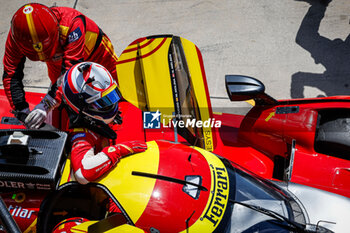 2024-04-19 - 50 FUOCO Antonio (ita), MOLINA Miguel (spa), NIELSEN Nicklas (dnk), Ferrari AF Corse, Ferrari 499P #50, Hypercar, pitstop, arrêt aux stands, during the 2024 6 Hours of Imola, 2nd round of the 2024 FIA World Endurance Championship, from April 18 to 21, 2024 on the Autodromo Internazionale Enzo e Dino Ferrari in Imola, Qatar - FIA WEC - 6 HOURS OF IMOLA 2024 - ENDURANCE - MOTORS