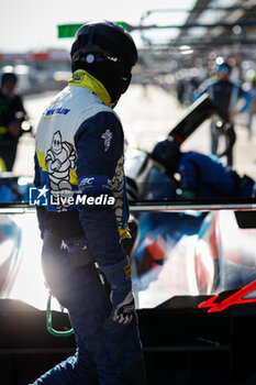 2024-04-19 - 36 VAXIVIERE Matthieu (fra), SCHUMACHER Mick (ger), LAPIERRE Nicolas (fra), Alpine Endurance Team, Alpine A424 #36, Hypercar, pitstop, arrêt aux stands, michelin engineer, portrait, during the 2024 6 Hours of Imola, 2nd round of the 2024 FIA World Endurance Championship, from April 18 to 21, 2024 on the Autodromo Internazionale Enzo e Dino Ferrari in Imola, Qatar - FIA WEC - 6 HOURS OF IMOLA 2024 - ENDURANCE - MOTORS