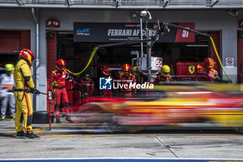 2024-04-20 - Ferrari AF Corse during the 2024 6 Hours of Imola, 2nd round of the 2024 FIA World Endurance Championship, from April 18 to 21, 2024 on the Autodromo Internazionale Enzo e Dino Ferrari in Imola, Italy - FIA WEC - 6 HOURS OF IMOLA 2024 - ENDURANCE - MOTORS