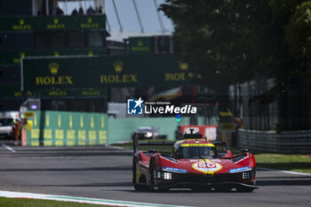 2024-04-20 - 50 FUOCO Antonio (ita), MOLINA Miguel (spa), NIELSEN Nicklas (dnk), Ferrari AF Corse, Ferrari 499P #50, Hypercar, action during the 2024 6 Hours of Imola, 2nd round of the 2024 FIA World Endurance Championship, from April 18 to 21, 2024 on the Autodromo Internazionale Enzo e Dino Ferrari in Imola - FIA WEC - 6 HOURS OF IMOLA 2024 - ENDURANCE - MOTORS
