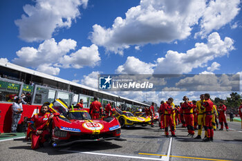 2024-04-21 - 50 FUOCO Antonio (ita), MOLINA Miguel (spa), NIELSEN Nicklas (dnk), Ferrari AF Corse, Ferrari 499P #50, Hypercar, action on the grid during the 2024 6 Hours of Imola, 2nd round of the 2024 FIA World Endurance Championship, from April 18 to 21, 2024 on the Autodromo Internazionale Enzo e Dino Ferrari in Imola - FIA WEC - 6 HOURS OF IMOLA 2024 - ENDURANCE - MOTORS
