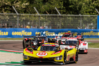 21/04/2024 - 83 KUBICA Robert (pol), SHWARTZMAN Robert (isr), YE Yifei (chn), AF Corse, Ferrari 499P #83, Hypercar, action during the 2024 6 Hours of Imola, 2nd round of the 2024 FIA World Endurance Championship, from April 18 to 21, 2024 on the Autodromo Internazionale Enzo e Dino Ferrari in Imola, Italy - FIA WEC - 6 HOURS OF IMOLA 2024 - ENDURANCE - MOTORI