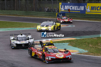 2024-04-21 - 50 FUOCO Antonio (ita), MOLINA Miguel (spa), NIELSEN Nicklas (dnk), Ferrari AF Corse, Ferrari 499P #50, Hypercar, action during the 2024 6 Hours of Imola, 2nd round of the 2024 FIA World Endurance Championship, from April 18 to 21, 2024 on the Autodromo Internazionale Enzo e Dino Ferrari in Imola - FIA WEC - 6 HOURS OF IMOLA 2024 - ENDURANCE - MOTORS