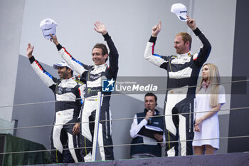 21/04/2024 - 46 MARTIN Maxime (bel), ROSSI Valentino (ita), AL HARTHY Ahmad (omn) Team WRT, BMW M4 GT3 #46, LM GT3, podium during the 2024 6 Hours of Imola, 2nd round of the 2024 FIA World Endurance Championship, from April 18 to 21, 2024 on the Autodromo Internazionale Enzo e Dino Ferrari in Imola - FIA WEC - 6 HOURS OF IMOLA 2024 - ENDURANCE - MOTORI