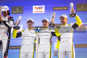 2024-04-21 - 92 MALYKHIN Aliaksandr (kna), STURM Joel (ger), BACHLER Klaus (aut), Manthey Purerxcing, Porsche 911 GT3 R #91, LM GT3, podium during the 2024 6 Hours of Imola, 2nd round of the 2024 FIA World Endurance Championship, from April 18 to 21, 2024 on the Autodromo Internazionale Enzo e Dino Ferrari in Imola - FIA WEC - 6 HOURS OF IMOLA 2024 - ENDURANCE - MOTORS