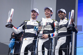 2024-04-21 - 46 MARTIN Maxime (bel), ROSSI Valentino (ita), AL HARTHY Ahmad (omn) Team WRT, BMW M4 GT3 #46, LM GT3, podium during the 2024 6 Hours of Imola, 2nd round of the 2024 FIA World Endurance Championship, from April 18 to 21, 2024 on the Autodromo Internazionale Enzo e Dino Ferrari in Imola - FIA WEC - 6 HOURS OF IMOLA 2024 - ENDURANCE - MOTORS