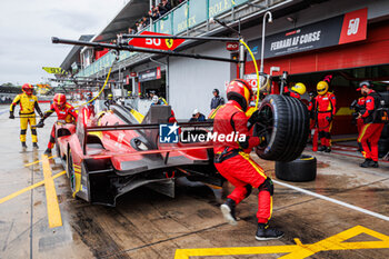 2024-04-21 - 50 FUOCO Antonio (ita), MOLINA Miguel (spa), NIELSEN Nicklas (dnk), Ferrari AF Corse, Ferrari 499P #50, Hypercar, action, pitstop, arrêt aux stands during the 2024 6 Hours of Imola, 2nd round of the 2024 FIA World Endurance Championship, from April 18 to 21, 2024 on the Autodromo Internazionale Enzo e Dino Ferrari in Imola, Qatar - FIA WEC - 6 HOURS OF IMOLA 2024 - ENDURANCE - MOTORS