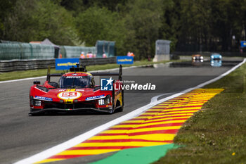 09/05/2024 - 51 PIER GUIDI Alessandro (ita), CALADO James (gbr), GIOVINAZZI Antonio (ita), Ferrari AF Corse, Ferrari 499P #51, Hypercar, action during the 2024 TotalEnergies 6 Hours of Spa-Francorchamps, 3rd round of the 2024 FIA World Endurance Championship, from May 8 to 11, 2024 on the Circuit de Spa-Francorchamps in Stavelot, Belgium - FIA WEC - 6 HOURS OF SPA-FRANCORCHAMPS 2024 - ENDURANCE - MOTORI