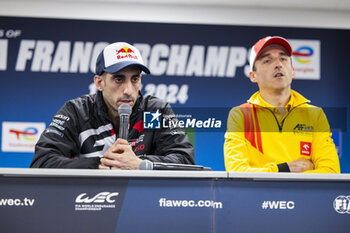 09/05/2024 - BUEMI Sébastien (swi), Toyota Gazoo Racing, Toyota GR010 - Hybrid, portrait at pre-event press conference during the 2024 TotalEnergies 6 Hours of Spa-Francorchamps, 3rd round of the 2024 FIA World Endurance Championship, from May 8 to 11, 2024 on the Circuit de Spa-Francorchamps in Stavelot, Belgium - FIA WEC - 6 HOURS OF SPA-FRANCORCHAMPS 2024 - ENDURANCE - MOTORI