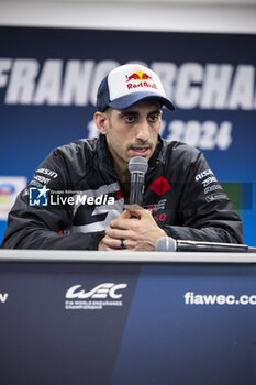 09/05/2024 - BUEMI Sébastien (swi), Toyota Gazoo Racing, Toyota GR010 - Hybrid, portrait at pre-event press conference during the 2024 TotalEnergies 6 Hours of Spa-Francorchamps, 3rd round of the 2024 FIA World Endurance Championship, from May 8 to 11, 2024 on the Circuit de Spa-Francorchamps in Stavelot, Belgium - FIA WEC - 6 HOURS OF SPA-FRANCORCHAMPS 2024 - ENDURANCE - MOTORI
