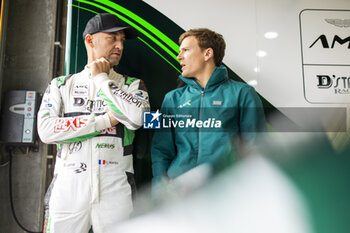 09/05/2024 - MATEU Clément (fra), D'Station Racing, Aston Martin Vantage GT3, portrait chatting with HASSE-CLOT Valentin during the 2024 TotalEnergies 6 Hours of Spa-Francorchamps, 3rd round of the 2024 FIA World Endurance Championship, from May 8 to 11, 2024 on the Circuit de Spa-Francorchamps in Stavelot, Belgium - FIA WEC - 6 HOURS OF SPA-FRANCORCHAMPS 2024 - ENDURANCE - MOTORI