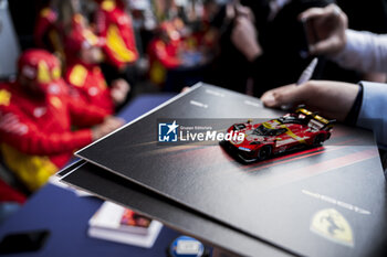2024-05-10 - 50 FUOCO Antonio (ita), MOLINA Miguel (spa), NIELSEN Nicklas (dnk), Ferrari AF Corse, Ferrari 499P #50, Hypercar, actionautograph session, session autographe during the 2024 TotalEnergies 6 Hours of Spa-Francorchamps, 3rd round of the 2024 FIA World Endurance Championship, from May 8 to 11, 2024 on the Circuit de Spa-Francorchamps in Stavelot, Belgium - FIA WEC - 6 HOURS OF SPA-FRANCORCHAMPS 2024 - ENDURANCE - MOTORS