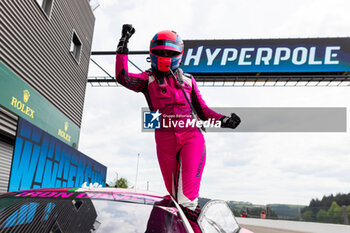 2024-05-10 - BOVY Sarah (bel), Iron Dames, Lamborghini Huracan GT3 Evo2, portrait hyperpole during the 2024 TotalEnergies 6 Hours of Spa-Francorchamps, 3rd round of the 2024 FIA World Endurance Championship, from May 8 to 11, 2024 on the Circuit de Spa-Francorchamps in Stavelot, Belgium - FIA WEC - 6 HOURS OF SPA-FRANCORCHAMPS 2024 - ENDURANCE - MOTORS