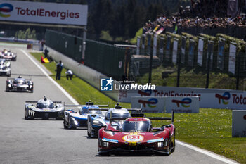 2024-05-11 - 51 PIER GUIDI Alessandro (ita), CALADO James (gbr), GIOVINAZZI Antonio (ita), Ferrari AF Corse, Ferrari 499P #51, Hypercar, action during the 2024 TotalEnergies 6 Hours of Spa-Francorchamps, 3rd round of the 2024 FIA World Endurance Championship, from May 8 to 11, 2024 on the Circuit de Spa-Francorchamps in Stavelot, Belgium - FIA WEC - 6 HOURS OF SPA-FRANCORCHAMPS 2024 - ENDURANCE - MOTORS