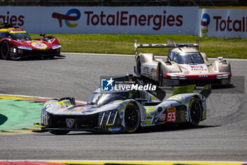 2024-05-11 - 93 JENSEN Mikkel (dnk), MULLER Nico (swi), Peugeot TotalEnergies, Peugeot 9x8 #93, Hypercar, action during the 2024 TotalEnergies 6 Hours of Spa-Francorchamps, 3rd round of the 2024 FIA World Endurance Championship, from May 8 to 11, 2024 on the Circuit de Spa-Francorchamps in Stavelot, Belgium - FIA WEC - 6 HOURS OF SPA-FRANCORCHAMPS 2024 - ENDURANCE - MOTORS