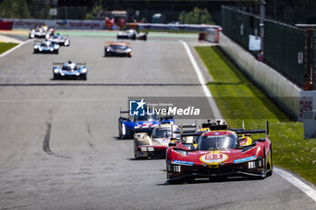 2024-05-11 - 51 PIER GUIDI Alessandro (ita), CALADO James (gbr), GIOVINAZZI Antonio (ita), Ferrari AF Corse, Ferrari 499P #51, Hypercar, action during the 2024 TotalEnergies 6 Hours of Spa-Francorchamps, 3rd round of the 2024 FIA World Endurance Championship, from May 8 to 11, 2024 on the Circuit de Spa-Francorchamps in Stavelot, Belgium - FIA WEC - 6 HOURS OF SPA-FRANCORCHAMPS 2024 - ENDURANCE - MOTORS