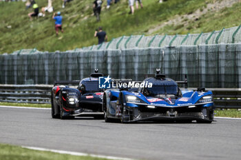 2024-05-11 - 35 MILESI Charles (fra), GOUNON Jules (fra), CHATIN Paul-Loup (fra), Alpine Endurance Team #35, Alpine A424, Hypercar, 08 BUEMI Sébastien (swi), HARTLEY Brendon (nzl), HIRAKAWA Ryo (jpn), Toyota Gazoo Racing, Toyota GR010 - Hybrid #08, Hypercar, action during the 2024 TotalEnergies 6 Hours of Spa-Francorchamps, 3rd round of the 2024 FIA World Endurance Championship, from May 8 to 11, 2024 on the Circuit de Spa-Francorchamps in Stavelot, Belgium - FIA WEC - 6 HOURS OF SPA-FRANCORCHAMPS 2024 - ENDURANCE - MOTORS