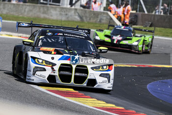 2024-05-11 - 46 MARTIN Maxime (bel), ROSSI Valentino (ita), AL HARTHY Ahmad (omn) Team WRT, BMW M4 GT3 #46, LM GT3, 63 BORTOLOTTI Mirko (ita), CALDARELLI Andrea (ita), KVYAT Daniil (ita), Lamborghini Iron Lynx, Lamborghini SC63 #63, Hypercar, action during the 2024 TotalEnergies 6 Hours of Spa-Francorchamps, 3rd round of the 2024 FIA World Endurance Championship, from May 8 to 11, 2024 on the Circuit de Spa-Francorchamps in Stavelot, Belgium - FIA WEC - 6 HOURS OF SPA-FRANCORCHAMPS 2024 - ENDURANCE - MOTORS