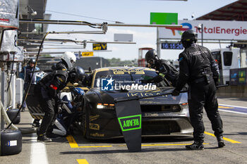 2024-05-11 - 88 OLSEN Dennis (dnk), O. PEDERSEN Mikkel (dnk), RODA Giorgio (ita), Proton Competition, Ford Mustang GT3 #88, LM GT3, pit stop during the 2024 TotalEnergies 6 Hours of Spa-Francorchamps, 3rd round of the 2024 FIA World Endurance Championship, from May 8 to 11, 2024 on the Circuit de Spa-Francorchamps in Stavelot, Belgium - FIA WEC - 6 HOURS OF SPA-FRANCORCHAMPS 2024 - ENDURANCE - MOTORS