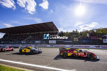 2024-05-11 - 51 PIER GUIDI Alessandro (ita), CALADO James (gbr), GIOVINAZZI Antonio (ita), Ferrari AF Corse, Ferrari 499P #51, Hypercar, 82 JUNCADELLA Daniel (spa), BAUD Sébastien (fra), KOIZUMI Hiroshi (jpn), TF Sport, Corvette Z06 GT3.R #82, LM GT3, action at red flag during the 2024 TotalEnergies 6 Hours of Spa-Francorchamps, 3rd round of the 2024 FIA World Endurance Championship, from May 8 to 11, 2024 on the Circuit de Spa-Francorchamps in Stavelot, Belgium - FIA WEC - 6 HOURS OF SPA-FRANCORCHAMPS 2024 - ENDURANCE - MOTORS