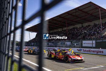 2024-05-11 - 51 PIER GUIDI Alessandro (ita), CALADO James (gbr), GIOVINAZZI Antonio (ita), Ferrari AF Corse, Ferrari 499P #51, Hypercar, action at red flag during the 2024 TotalEnergies 6 Hours of Spa-Francorchamps, 3rd round of the 2024 FIA World Endurance Championship, from May 8 to 11, 2024 on the Circuit de Spa-Francorchamps in Stavelot, Belgium - FIA WEC - 6 HOURS OF SPA-FRANCORCHAMPS 2024 - ENDURANCE - MOTORS