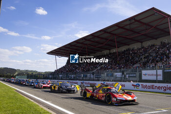 2024-05-11 - 51 PIER GUIDI Alessandro (ita), CALADO James (gbr), GIOVINAZZI Antonio (ita), Ferrari AF Corse, Ferrari 499P #51, Hypercar, action at red flag during the 2024 TotalEnergies 6 Hours of Spa-Francorchamps, 3rd round of the 2024 FIA World Endurance Championship, from May 8 to 11, 2024 on the Circuit de Spa-Francorchamps in Stavelot, Belgium - FIA WEC - 6 HOURS OF SPA-FRANCORCHAMPS 2024 - ENDURANCE - MOTORS