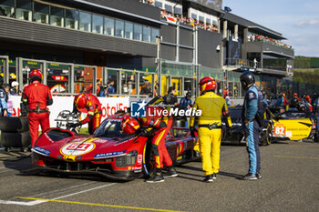 2024-05-11 - 51 PIER GUIDI Alessandro (ita), CALADO James (gbr), GIOVINAZZI Antonio (ita), Ferrari AF Corse, Ferrari 499P #51, Hypercar, action during the 2024 TotalEnergies 6 Hours of Spa-Francorchamps, 3rd round of the 2024 FIA World Endurance Championship, from May 8 to 11, 2024 on the Circuit de Spa-Francorchamps in Stavelot, Belgium - FIA WEC - 6 HOURS OF SPA-FRANCORCHAMPS 2024 - ENDURANCE - MOTORS