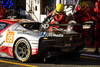 2024-05-11 - 55 HERIAU François (fra), MANN Simon (usa), ROVERA Alessio (ita), Vista AF Corse, Ferrari 296 GT3 #55, LM GT3, action pit stop during the 2024 TotalEnergies 6 Hours of Spa-Francorchamps, 3rd round of the 2024 FIA World Endurance Championship, from May 8 to 11, 2024 on the Circuit de Spa-Francorchamps in Stavelot, Belgium - FIA WEC - 6 HOURS OF SPA-FRANCORCHAMPS 2024 - ENDURANCE - MOTORS