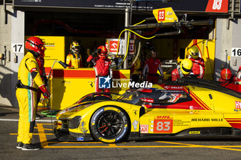 2024-05-11 - 83 KUBICA Robert (pol), SHWARTZMAN Robert (isr), YE Yifei (chn), AF Corse, Ferrari 499P #83, Hypercar, action pit stop during the 2024 TotalEnergies 6 Hours of Spa-Francorchamps, 3rd round of the 2024 FIA World Endurance Championship, from May 8 to 11, 2024 on the Circuit de Spa-Francorchamps in Stavelot, Belgium - FIA WEC - 6 HOURS OF SPA-FRANCORCHAMPS 2024 - ENDURANCE - MOTORS