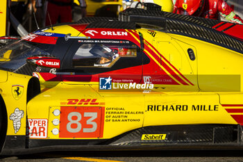 2024-05-11 - 83 KUBICA Robert (pol), SHWARTZMAN Robert (isr), YE Yifei (chn), AF Corse, Ferrari 499P #83, Hypercar, action pit stop during the 2024 TotalEnergies 6 Hours of Spa-Francorchamps, 3rd round of the 2024 FIA World Endurance Championship, from May 8 to 11, 2024 on the Circuit de Spa-Francorchamps in Stavelot, Belgium - FIA WEC - 6 HOURS OF SPA-FRANCORCHAMPS 2024 - ENDURANCE - MOTORS