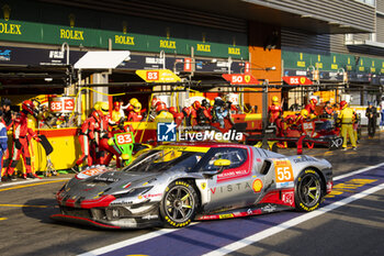 2024-05-11 - 55 HERIAU François (fra), MANN Simon (usa), ROVERA Alessio (ita), Vista AF Corse, Ferrari 296 GT3 #55, LM GT3, action pit stop during the 2024 TotalEnergies 6 Hours of Spa-Francorchamps, 3rd round of the 2024 FIA World Endurance Championship, from May 8 to 11, 2024 on the Circuit de Spa-Francorchamps in Stavelot, Belgium - FIA WEC - 6 HOURS OF SPA-FRANCORCHAMPS 2024 - ENDURANCE - MOTORS