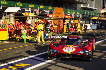 2024-05-11 - 51 PIER GUIDI Alessandro (ita), CALADO James (gbr), GIOVINAZZI Antonio (ita), Ferrari AF Corse, Ferrari 499P #51, Hypercar, action pit stop during the 2024 TotalEnergies 6 Hours of Spa-Francorchamps, 3rd round of the 2024 FIA World Endurance Championship, from May 8 to 11, 2024 on the Circuit de Spa-Francorchamps in Stavelot, Belgium - FIA WEC - 6 HOURS OF SPA-FRANCORCHAMPS 2024 - ENDURANCE - MOTORS