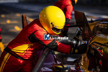 2024-05-11 - 50 FUOCO Antonio (ita), MOLINA Miguel (spa), NIELSEN Nicklas (dnk), Ferrari AF Corse, Ferrari 499P #50, Hypercar, action pit stop during the 2024 TotalEnergies 6 Hours of Spa-Francorchamps, 3rd round of the 2024 FIA World Endurance Championship, from May 8 to 11, 2024 on the Circuit de Spa-Francorchamps in Stavelot, Belgium - FIA WEC - 6 HOURS OF SPA-FRANCORCHAMPS 2024 - ENDURANCE - MOTORS