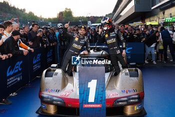 2024-05-11 - 12 STEVENS Will (gbr), ILOTT Callum (gbr), Hertz Team Jota, Porsche 963 #12, Hypercar, podium, during the 2024 TotalEnergies 6 Hours of Spa-Francorchamps, 3rd round of the 2024 FIA World Endurance Championship, from May 8 to 11, 2024 on the Circuit de Spa-Francorchamps in Stavelot, Belgium - FIA WEC - 6 HOURS OF SPA-FRANCORCHAMPS 2024 - ENDURANCE - MOTORS