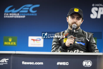 2024-05-11 - STEVENS Will (gbr), Hertz Team Jota, Porsche 963, portrait, press conference during the 2024 TotalEnergies 6 Hours of Spa-Francorchamps, 3rd round of the 2024 FIA World Endurance Championship, from May 8 to 11, 2024 on the Circuit de Spa-Francorchamps in Stavelot, Belgium - FIA WEC - 6 HOURS OF SPA-FRANCORCHAMPS 2024 - ENDURANCE - MOTORS