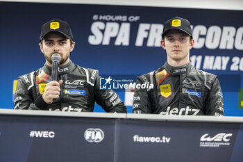 2024-05-11 - 12 STEVENS Will (gbr), ILOTT Callum (gbr), Hertz Team Jota, Porsche 963 #12, Hypercar, portrait, press conference during the 2024 TotalEnergies 6 Hours of Spa-Francorchamps, 3rd round of the 2024 FIA World Endurance Championship, from May 8 to 11, 2024 on the Circuit de Spa-Francorchamps in Stavelot, Belgium - FIA WEC - 6 HOURS OF SPA-FRANCORCHAMPS 2024 - ENDURANCE - MOTORS