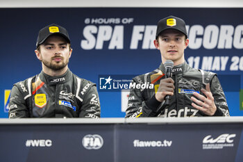 2024-05-11 - 12 STEVENS Will (gbr), ILOTT Callum (gbr), Hertz Team Jota, Porsche 963 #12, Hypercar, portrait, press conference during the 2024 TotalEnergies 6 Hours of Spa-Francorchamps, 3rd round of the 2024 FIA World Endurance Championship, from May 8 to 11, 2024 on the Circuit de Spa-Francorchamps in Stavelot, Belgium - FIA WEC - 6 HOURS OF SPA-FRANCORCHAMPS 2024 - ENDURANCE - MOTORS