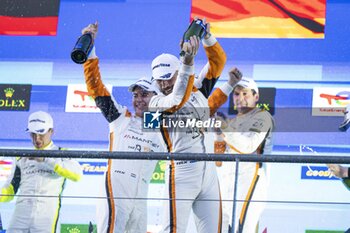 2024-05-11 - 91 LIETZ Richard (aut), SCHURING Morris (nld), SHAHIN Yasser (aus), Manthey EMA, Porsche 911 GT3 R #91, LM GT3, portrait podium during the 2024 TotalEnergies 6 Hours of Spa-Francorchamps, 3rd round of the 2024 FIA World Endurance Championship, from May 8 to 11, 2024 on the Circuit de Spa-Francorchamps in Stavelot, Belgium - FIA WEC - 6 HOURS OF SPA-FRANCORCHAMPS 2024 - ENDURANCE - MOTORS