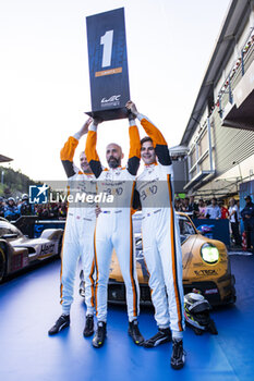 2024-05-11 - 91 LIETZ Richard (aut), SCHURING Morris (nld), SHAHIN Yasser (aus), Manthey EMA, Porsche 911 GT3 R #91, LM GT3, celebrating their win during the 2024 TotalEnergies 6 Hours of Spa-Francorchamps, 3rd round of the 2024 FIA World Endurance Championship, from May 8 to 11, 2024 on the Circuit de Spa-Francorchamps in Stavelot, Belgium - FIA WEC - 6 HOURS OF SPA-FRANCORCHAMPS 2024 - ENDURANCE - MOTORS