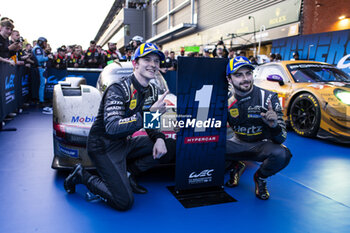 2024-05-11 - 12 STEVENS Will (gbr), ILOTT Callum (gbr), Hertz Team Jota, Porsche 963 #12, Hypercar, celebrating their win during the 2024 TotalEnergies 6 Hours of Spa-Francorchamps, 3rd round of the 2024 FIA World Endurance Championship, from May 8 to 11, 2024 on the Circuit de Spa-Francorchamps in Stavelot, Belgium - FIA WEC - 6 HOURS OF SPA-FRANCORCHAMPS 2024 - ENDURANCE - MOTORS