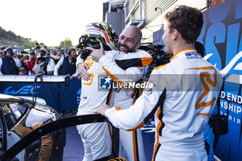 2024-05-11 - 91 LIETZ Richard (aut), SCHURING Morris (nld), SHAHIN Yasser (aus), Manthey EMA, Porsche 911 GT3 R #91, LM GT3, celebrating their win during the 2024 TotalEnergies 6 Hours of Spa-Francorchamps, 3rd round of the 2024 FIA World Endurance Championship, from May 8 to 11, 2024 on the Circuit de Spa-Francorchamps in Stavelot, Belgium - FIA WEC - 6 HOURS OF SPA-FRANCORCHAMPS 2024 - ENDURANCE - MOTORS