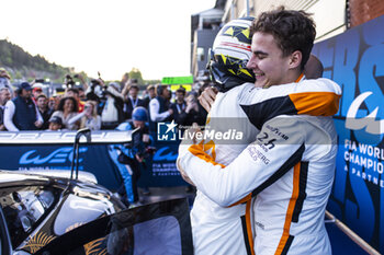 2024-05-11 - 91 LIETZ Richard (aut), SCHURING Morris (nld), SHAHIN Yasser (aus), Manthey EMA, Porsche 911 GT3 R #91, LM GT3, celebrating their win during the 2024 TotalEnergies 6 Hours of Spa-Francorchamps, 3rd round of the 2024 FIA World Endurance Championship, from May 8 to 11, 2024 on the Circuit de Spa-Francorchamps in Stavelot, Belgium - FIA WEC - 6 HOURS OF SPA-FRANCORCHAMPS 2024 - ENDURANCE - MOTORS