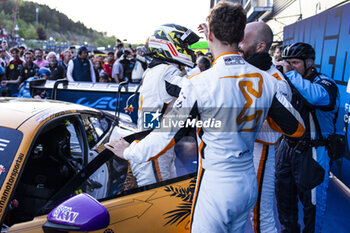 2024-05-11 - 91 LIETZ Richard (aut), SCHURING Morris (nld), SHAHIN Yasser (aus), Manthey EMA, Porsche 911 GT3 R #91, LM GT3, celebrating their win during the 2024 TotalEnergies 6 Hours of Spa-Francorchamps, 3rd round of the 2024 FIA World Endurance Championship, from May 8 to 11, 2024 on the Circuit de Spa-Francorchamps in Stavelot, Belgium - FIA WEC - 6 HOURS OF SPA-FRANCORCHAMPS 2024 - ENDURANCE - MOTORS