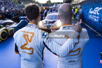 2024-05-11 - 91 LIETZ Richard (aut), SCHURING Morris (nld), SHAHIN Yasser (aus), Manthey EMA, Porsche 911 GT3 R #91, LM GT3, celebrating their win during the 2024 TotalEnergies 6 Hours of Spa-Francorchamps, 3rd round of the 2024 FIA World Endurance Championship, from May 8 to 11, 2024 on the Circuit de Spa-Francorchamps in Stavelot, Belgium - FIA WEC - 6 HOURS OF SPA-FRANCORCHAMPS 2024 - ENDURANCE - MOTORS